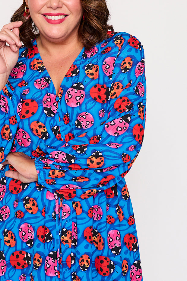 Marlene Ladybug Dress – Ladybug midi dress