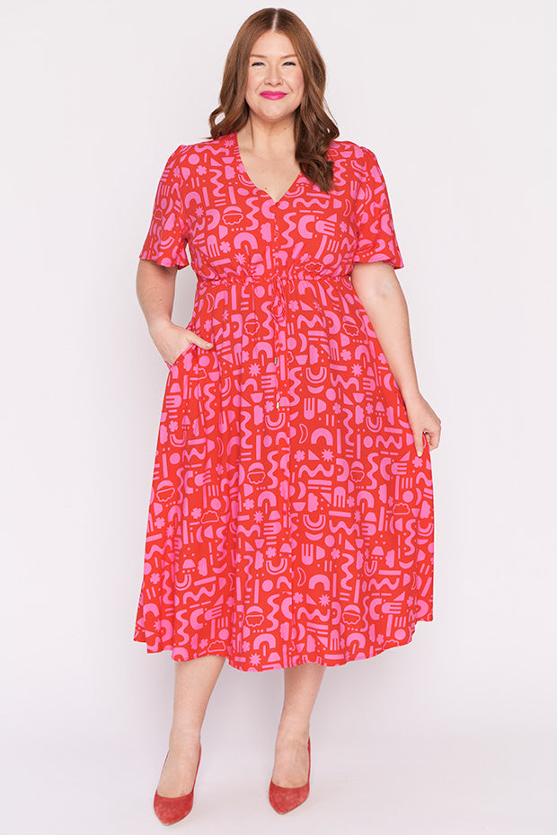Michelle Candy Apple Dress โ Candy Apple midi dress