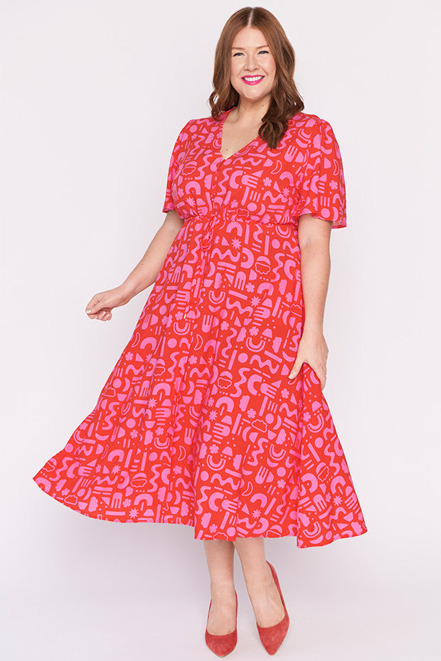 Michelle Candy Apple Dress โ Candy Apple midi dress