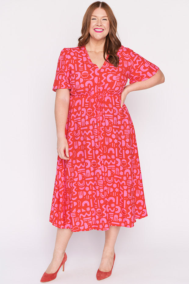 Michelle Candy Apple Dress โ Candy Apple midi dress