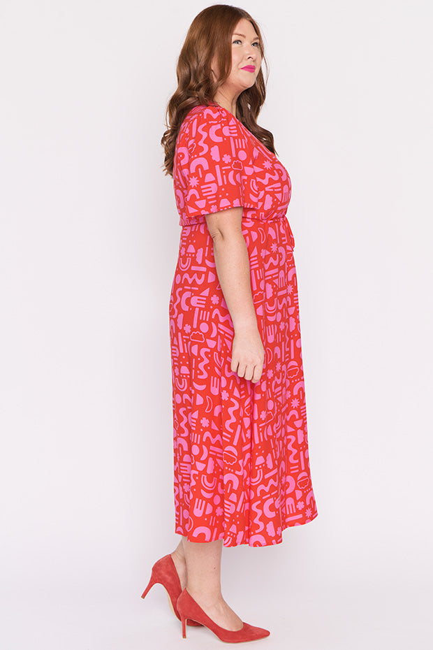 Michelle Candy Apple Dress โ Candy Apple midi dress