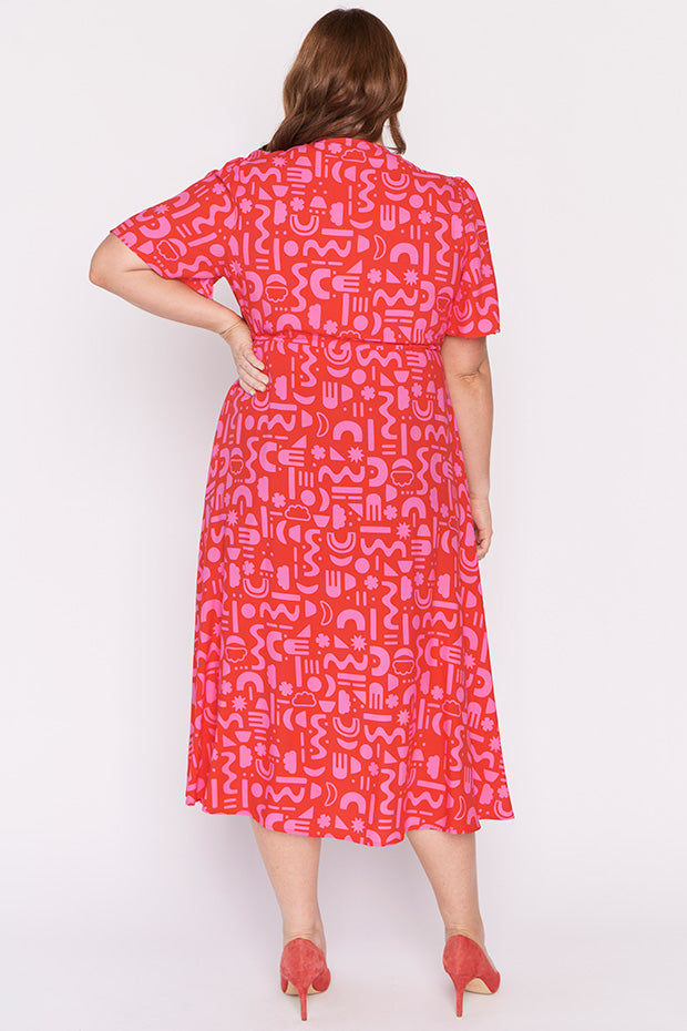 Michelle Candy Apple Dress โ Candy Apple midi dress