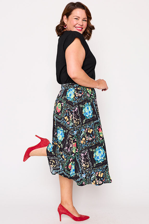 Kansas Gilded Garden Skirt – Gilded Garden midi skirt
