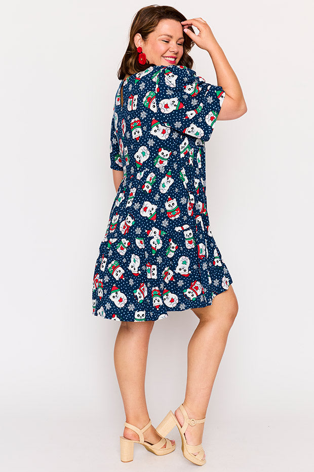 Izzie Teddies Christmas Dress – Teddies Christmas mini dress