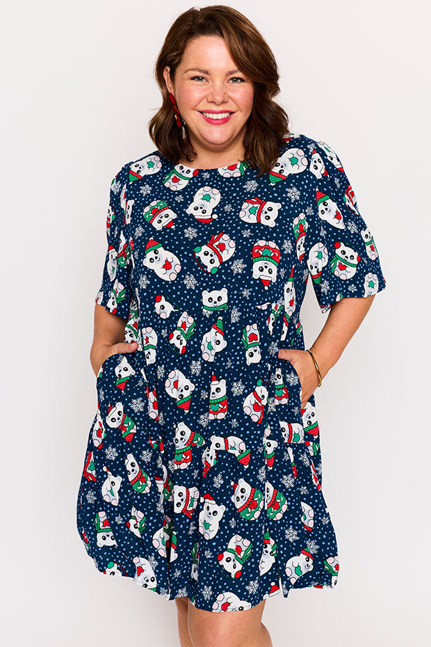 Izzie Teddies Christmas Dress – Teddies Christmas mini dress
