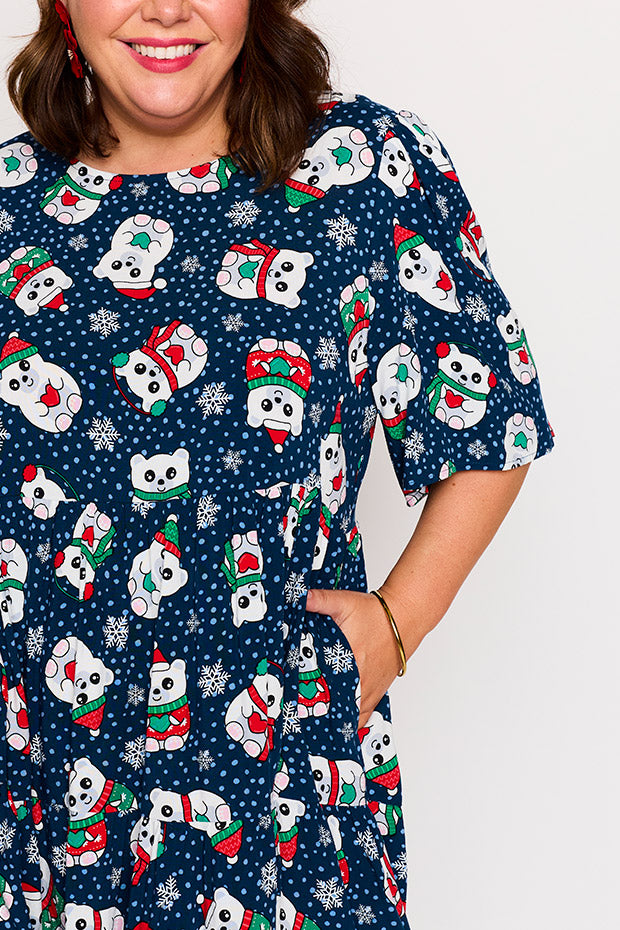 Izzie Teddies Christmas Dress – Teddies Christmas mini dress