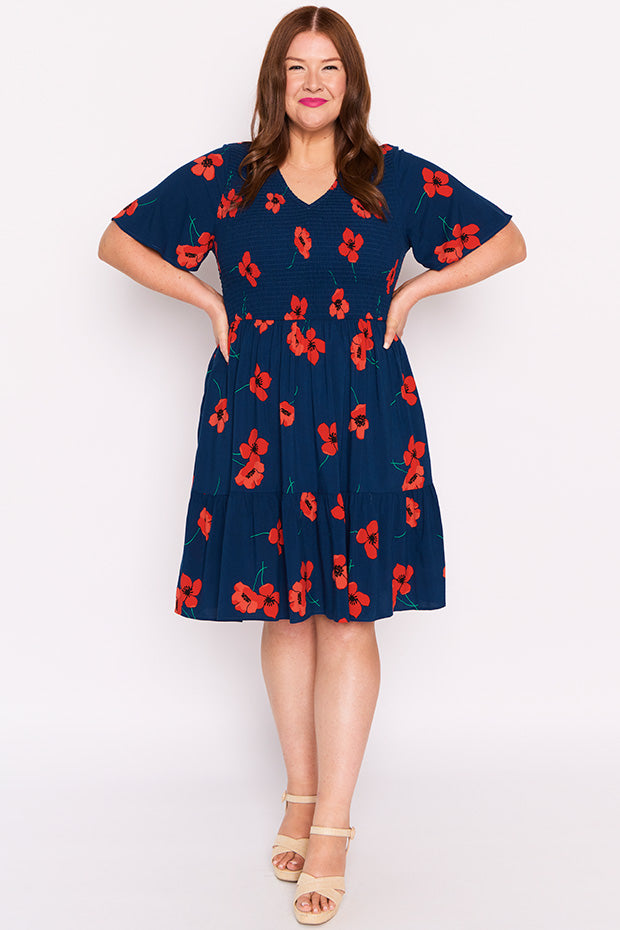 Tilley Red Poppy Fields Dress โ Red Poppy Fields maxi dress