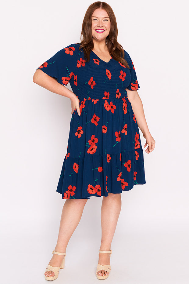 Tilley Red Poppy Fields Dress โ Red Poppy Fields maxi dress