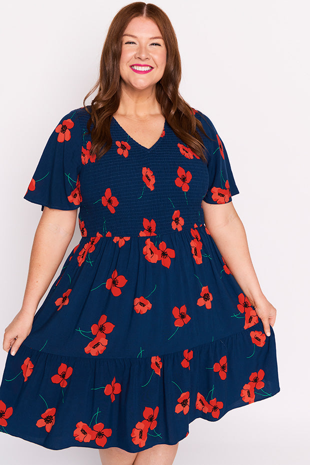 Tilley Red Poppy Fields Dress โ Red Poppy Fields maxi dress