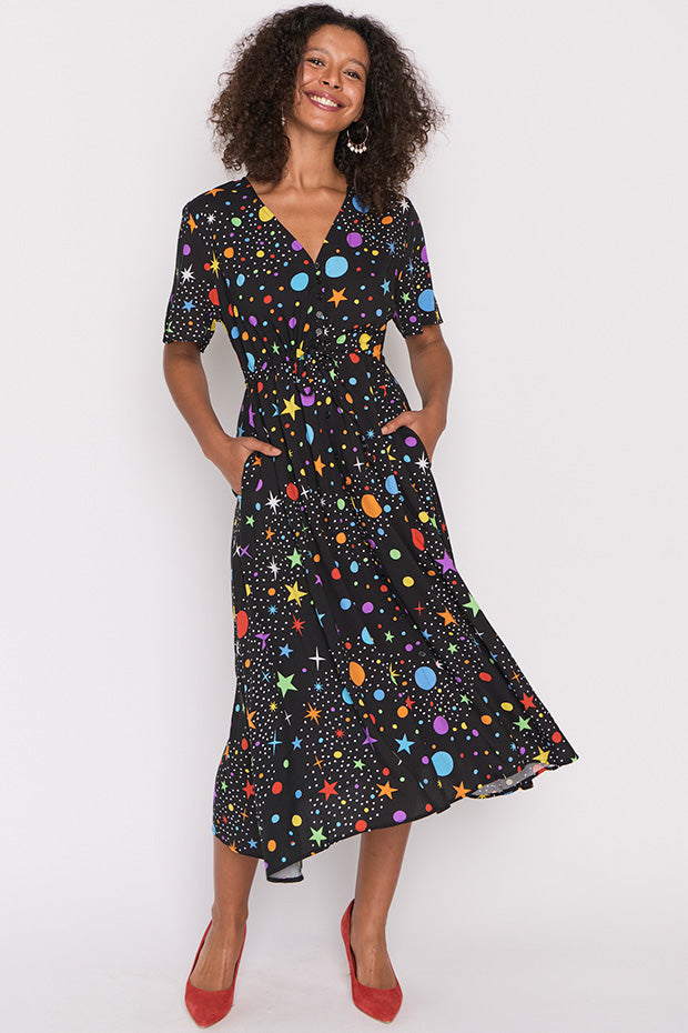 Michelle Galaxy Dress – Galaxy midi dress