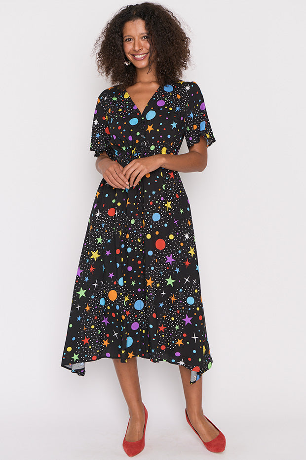 Michelle Galaxy Dress – Galaxy midi dress