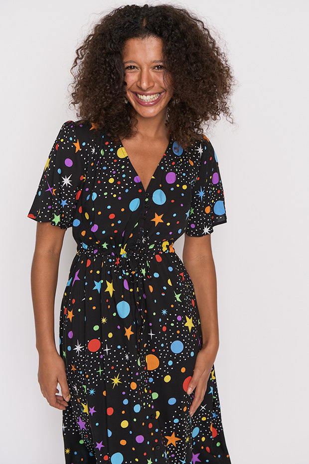 Michelle Galaxy Dress – Galaxy midi dress