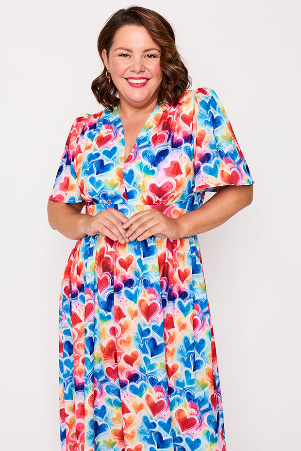Imogen Bright Hearts Dress – Bright Hearts midi dress