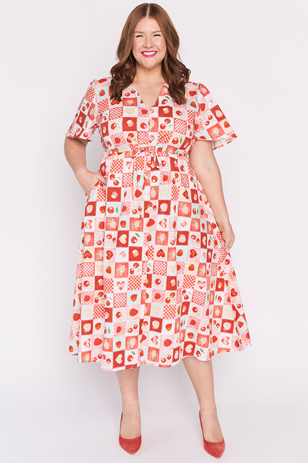 Marley Cotton Cherry Pop Dress – Cherry Pop midi dress