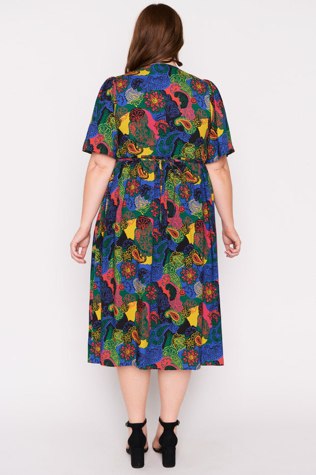 Xena Winter Tapestry Dress – Winter Tapestry midi dress
