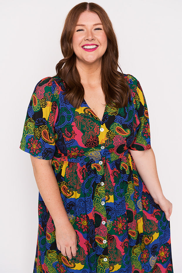 Xena Winter Tapestry Dress – Winter Tapestry midi dress