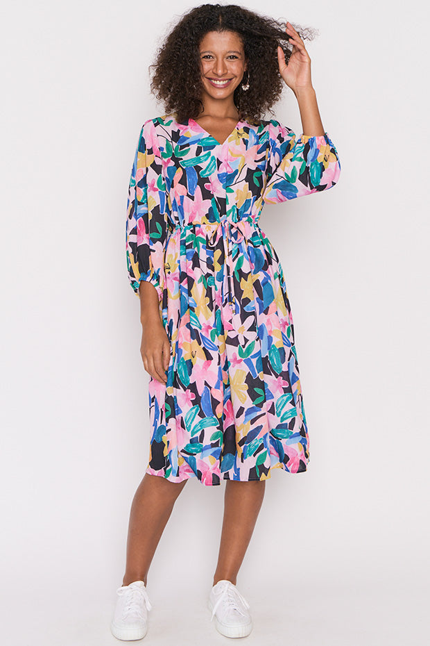 Carter Colour Block Garden Dress ā Colour Block Garden knee length dress