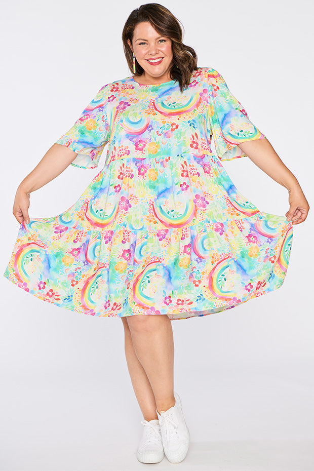 Izzie Rainbow Garden Dress – Rainbow Garden mini dress