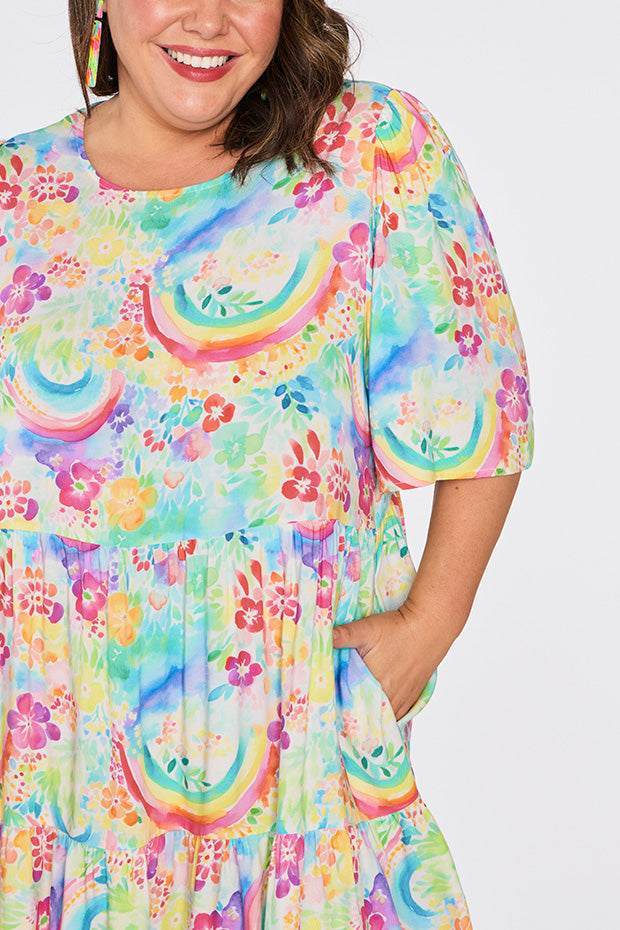 Izzie Rainbow Garden Dress – Rainbow Garden mini dress
