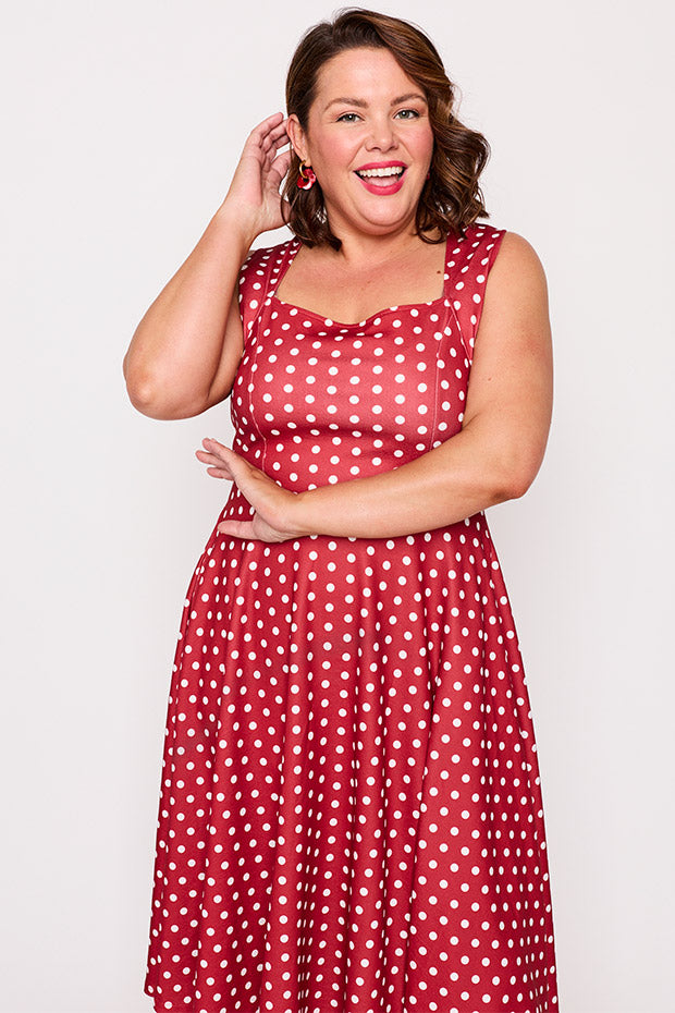 Hazel Pretty Cherry Dress – Pretty Cherry midi dress
