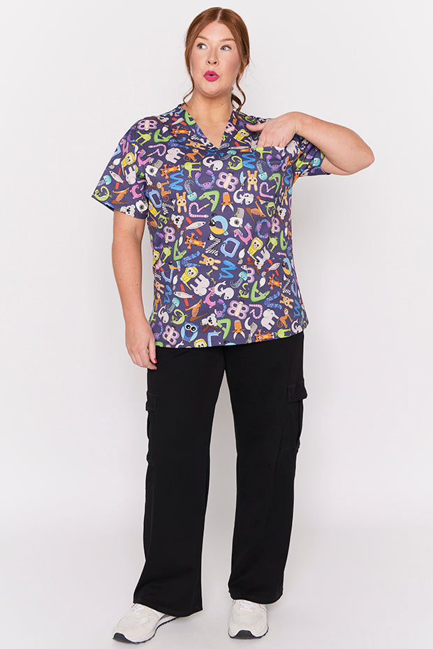 Meredith Alpha Animals Scrub Top – Alpha Animals top