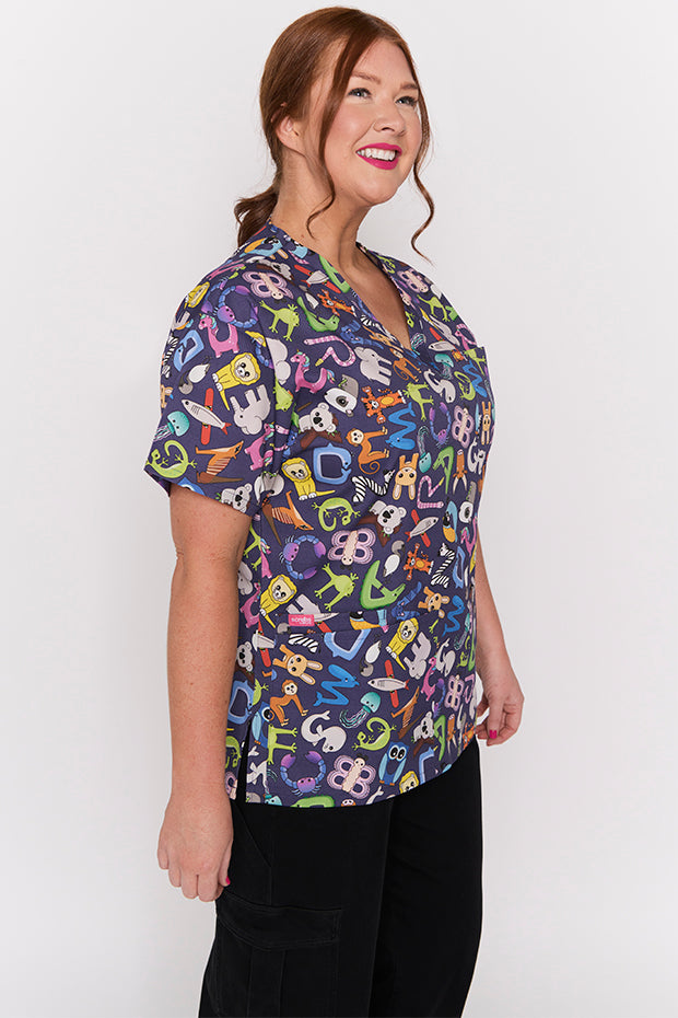 Meredith Alpha Animals Scrub Top – Alpha Animals top