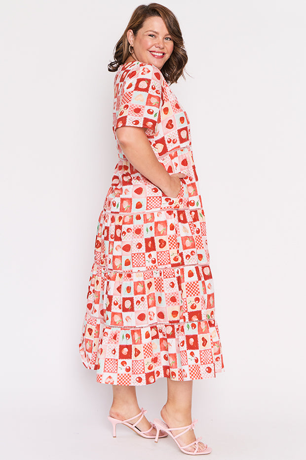 Aurelia Cherry Pop Maxi Dress – Cherry Pop midi dress