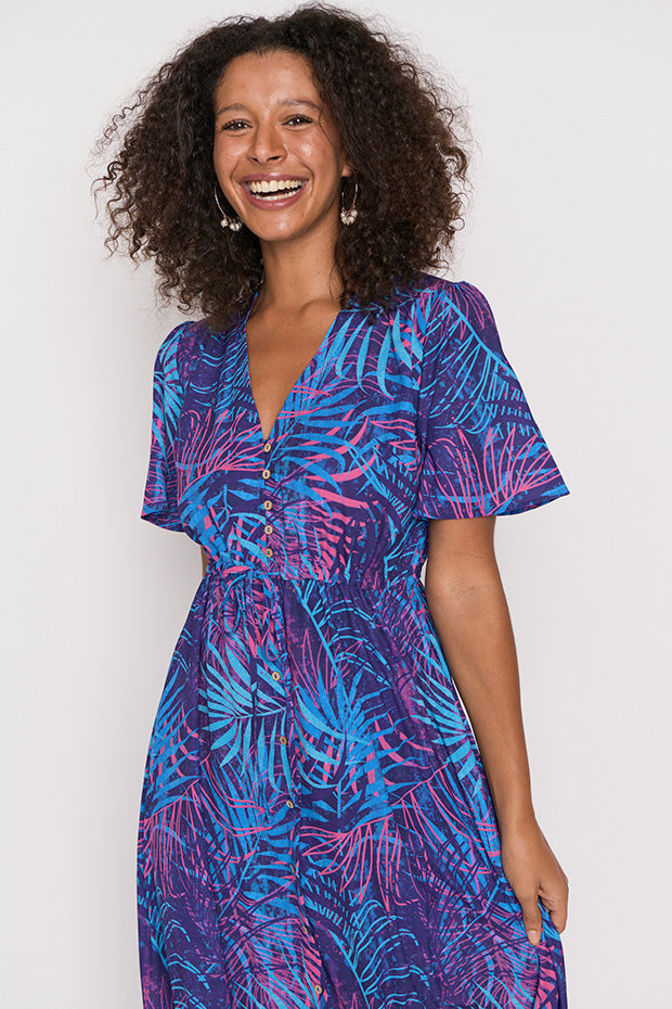 Marley Luminous Leaves Dress – Luminous Leaves midi dress