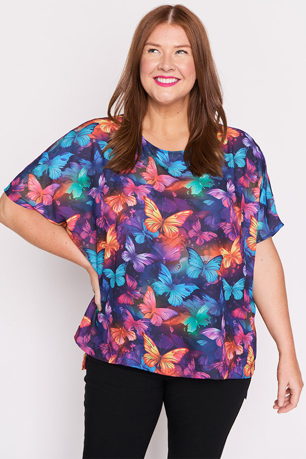 Serena Butterfly Rainbow Top – Butterfly Rainbow top