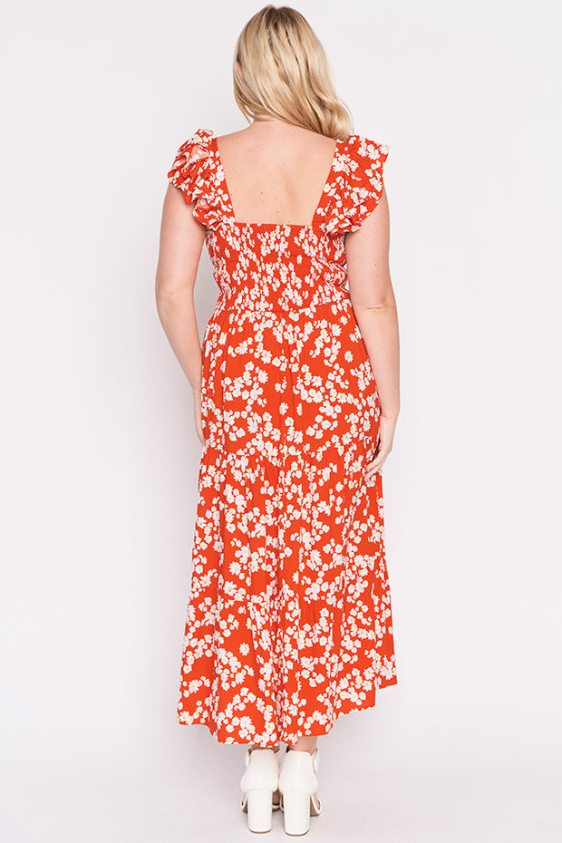 Farah Red Petal Whimsy Dress – Red Petal Whimsy maxi dress