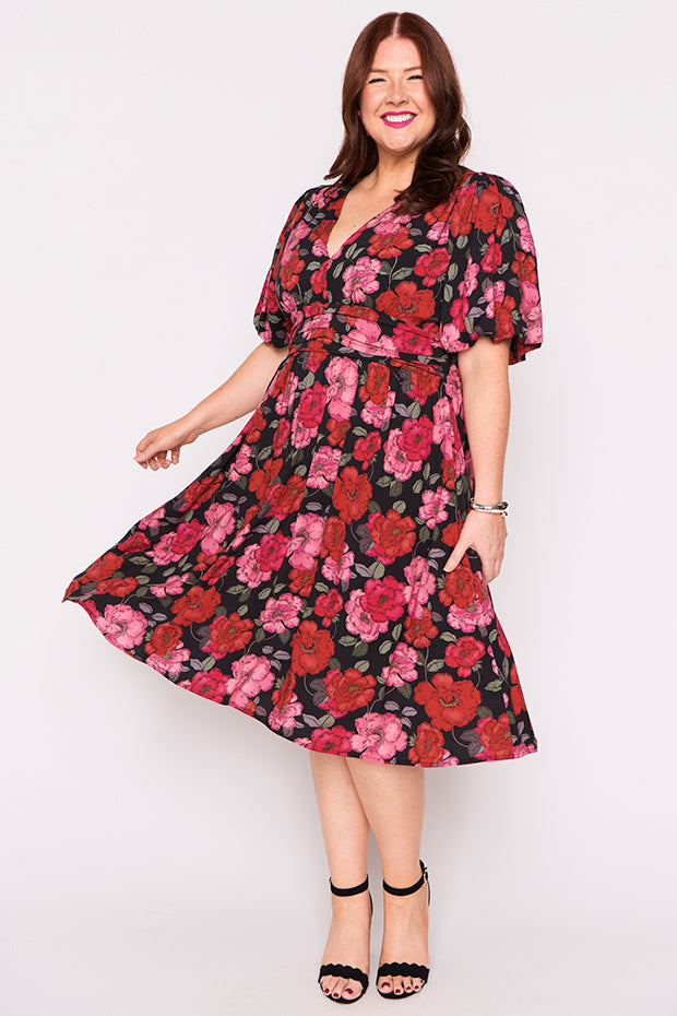 Rowan Delicate Petal Dress – Delicate Petal midi dress