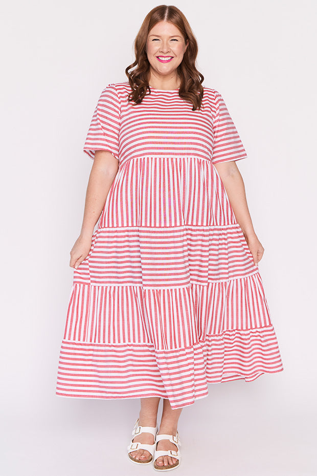 Alani Red Stripe Dress โ Red Stripe maxi dress