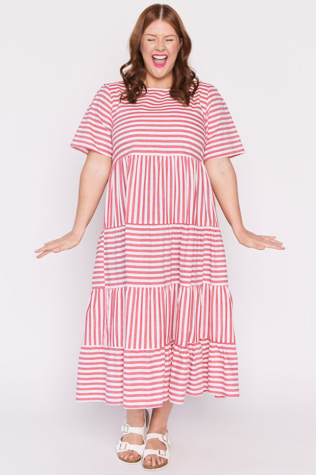 Alani Red Stripe Dress โ Red Stripe maxi dress