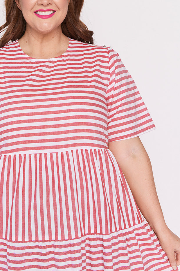 Alani Red Stripe Dress โ Red Stripe maxi dress