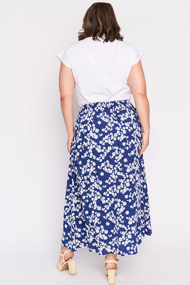 Katelyn Blue Petal Whimsy Skirt โ Blue Petal Whimsy maxi skirt
