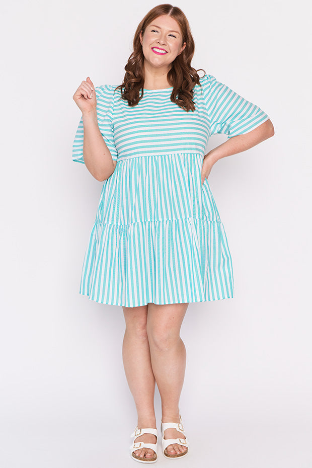 Ronnie Jade Stripe Dress – Jade Stripe mini dress