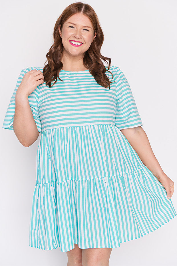 Ronnie Jade Stripe Dress – Jade Stripe mini dress