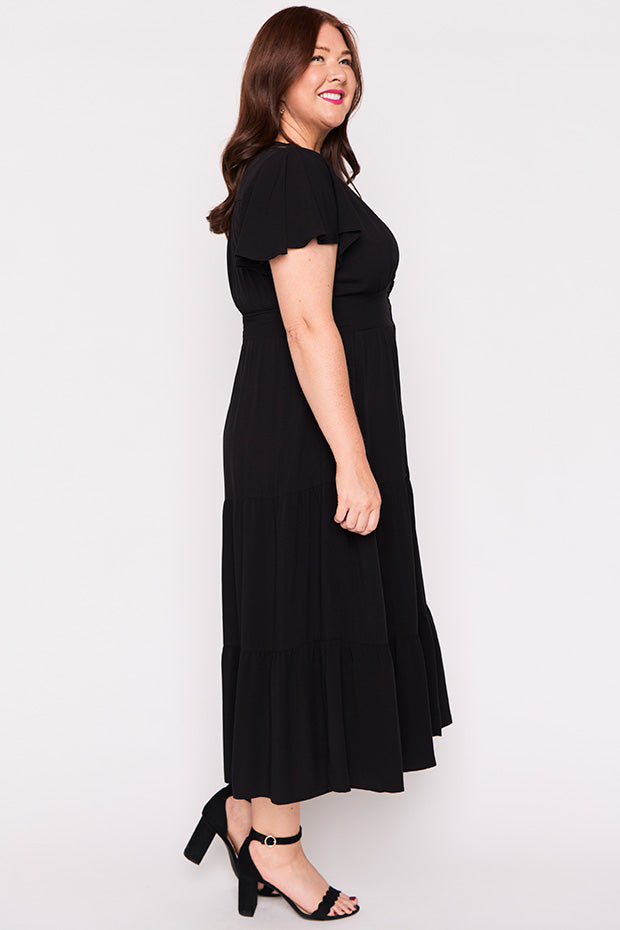 Heather Black Dress – Black midi dress