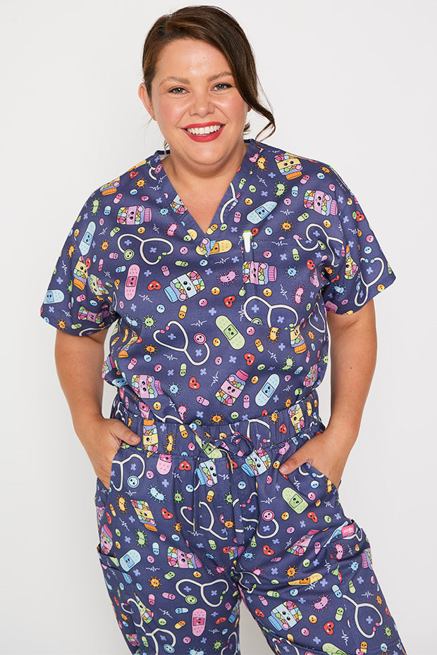 Cristina Happy Health Scrub Pant – Happy Health wide leg pants