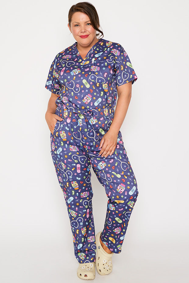Cristina Happy Health Scrub Pant – Happy Health wide leg pants