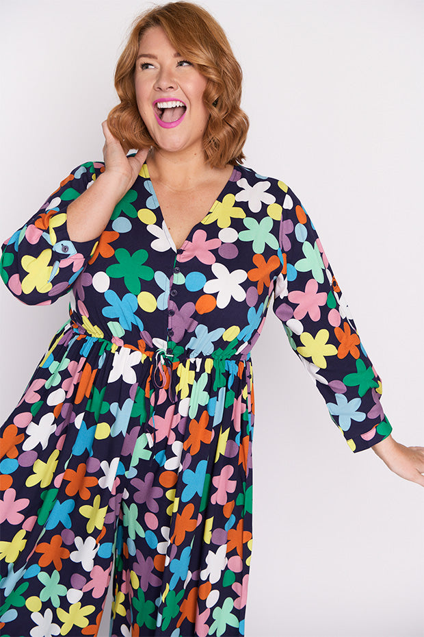Judith Daisy Spot Long Sleeve Jumpsuit โ Daisy Spot jumpsuit
