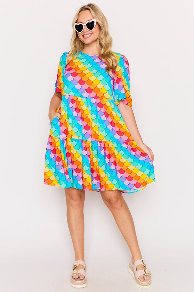 Izzie Rainbow Mermaid Dress – Rainbow Mermaid mini dress