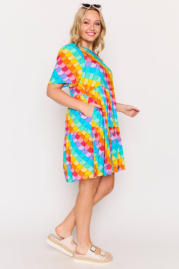 Izzie Rainbow Mermaid Dress – Rainbow Mermaid mini dress