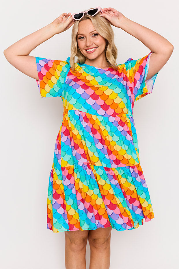 Izzie Rainbow Mermaid Dress – Rainbow Mermaid mini dress