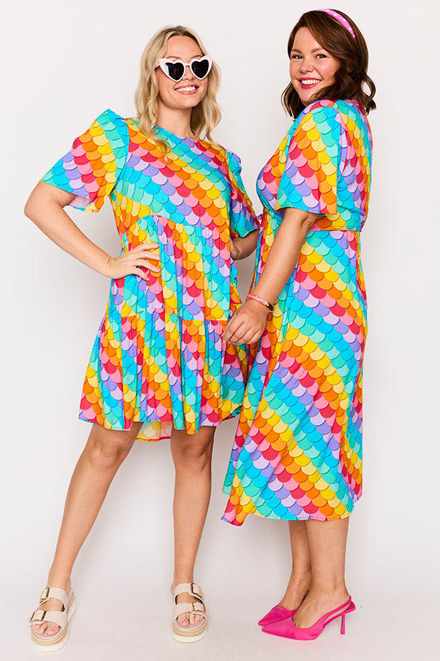 Izzie Rainbow Mermaid Dress – Rainbow Mermaid mini dress