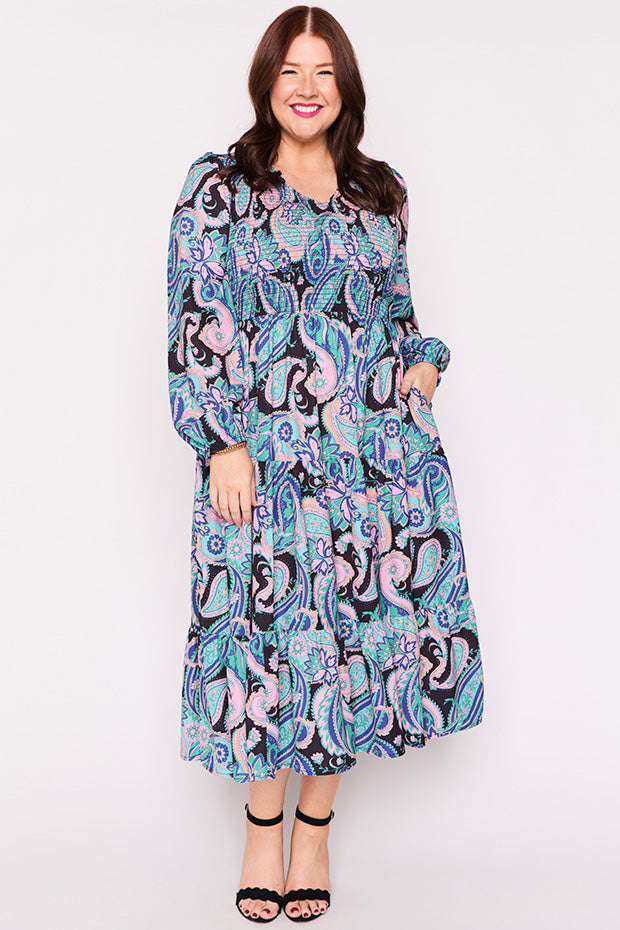 Stevie French Paisley Dress – French Paisley maxi dress