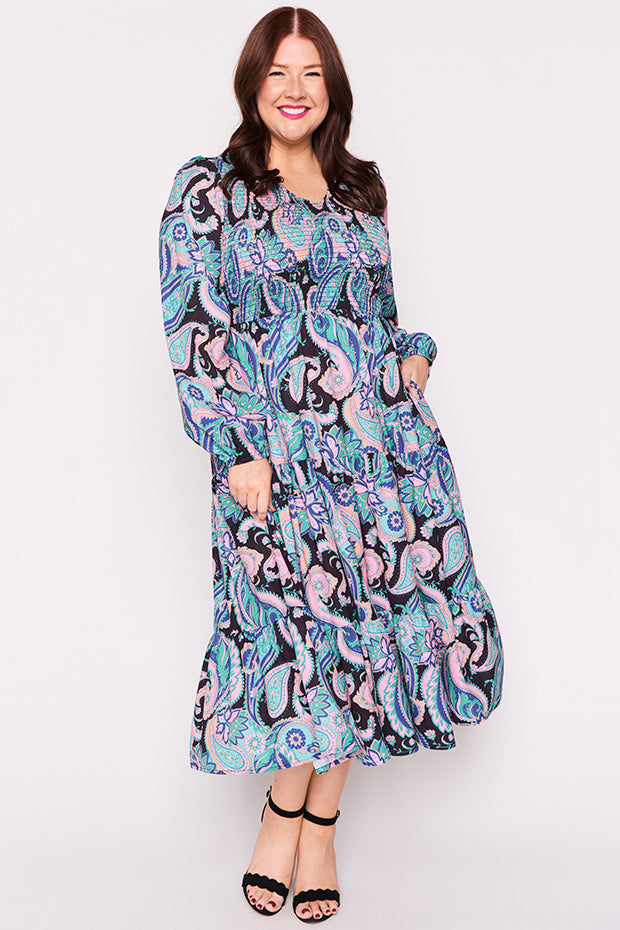 Stevie French Paisley Dress – French Paisley maxi dress