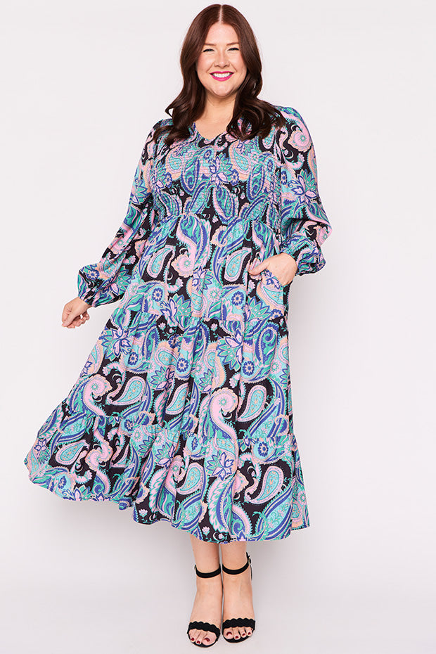 Stevie French Paisley Dress – French Paisley maxi dress