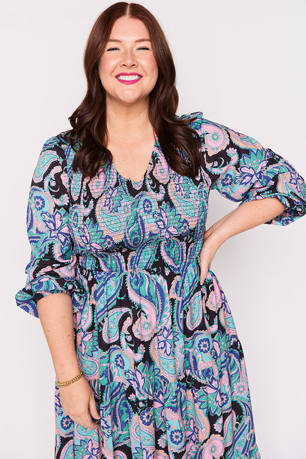 Stevie French Paisley Dress – French Paisley maxi dress