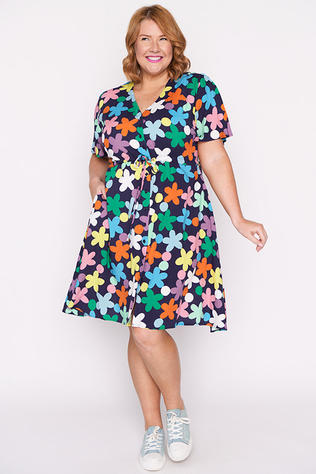 Jaz Daisy Spot Dress – Daisy Spot knee length dress
